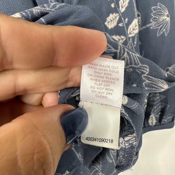 2/$24 LC Lauren Conrad Pintucked Printed Chiffon Peasant Tunic Top #A0213 TRB2 - Picture 8 of 9